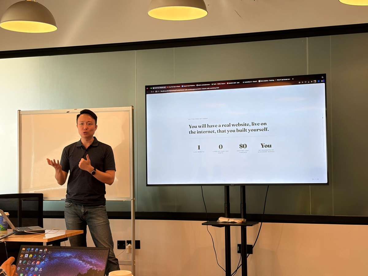 Keith presenting to the 16 April 2026 cohort
